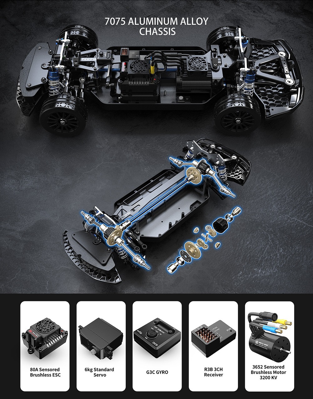 MJX 10306全比例1:10 福特野马GT500漂移车拉力平跑RC 遥控模型车