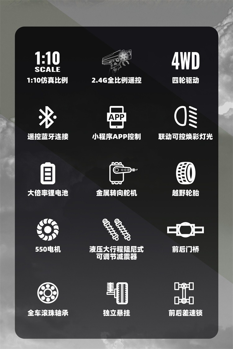 新品Y60遥控模型车松果林RC全比例攀爬车仿真遥控车SG1007四驱