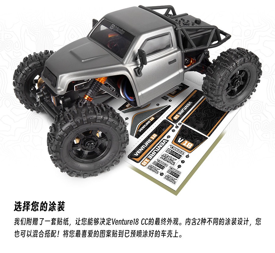 HPI 1/18 VENTURE18 CCVERSIONS 4WD RTR仿真RC遥控模型车 160808
