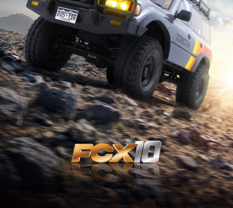 FMS FCX10仿真丰田陆巡LC80攀爬车1/10遥控电动越野车双速 联动灯