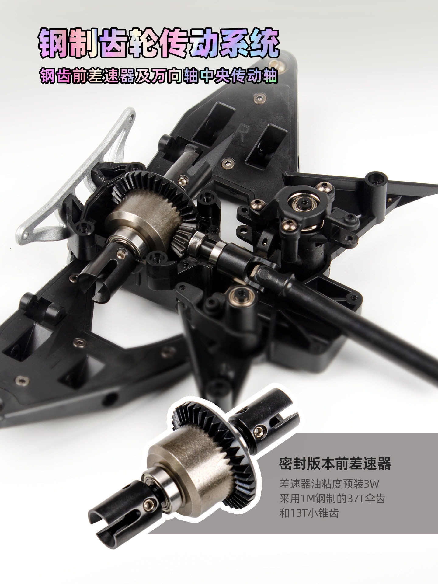 优迪1/10 1002P塞拉plus 后直桥短卡RC遥控车新版升级优化GRS10