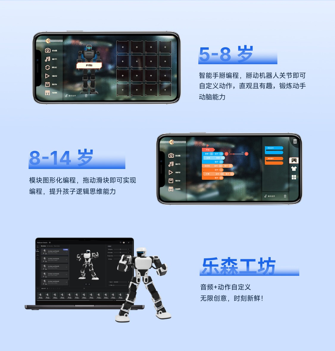 乐森机器人星际侦察兵K1学习玩具高科技高端教育益智AI智能机器人