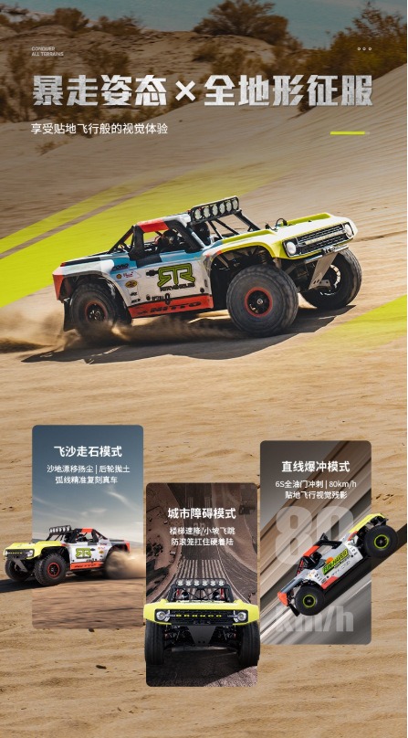 FMS 1/7福特烈马U4仿真遥控电动四驱竞速短卡越野车10702