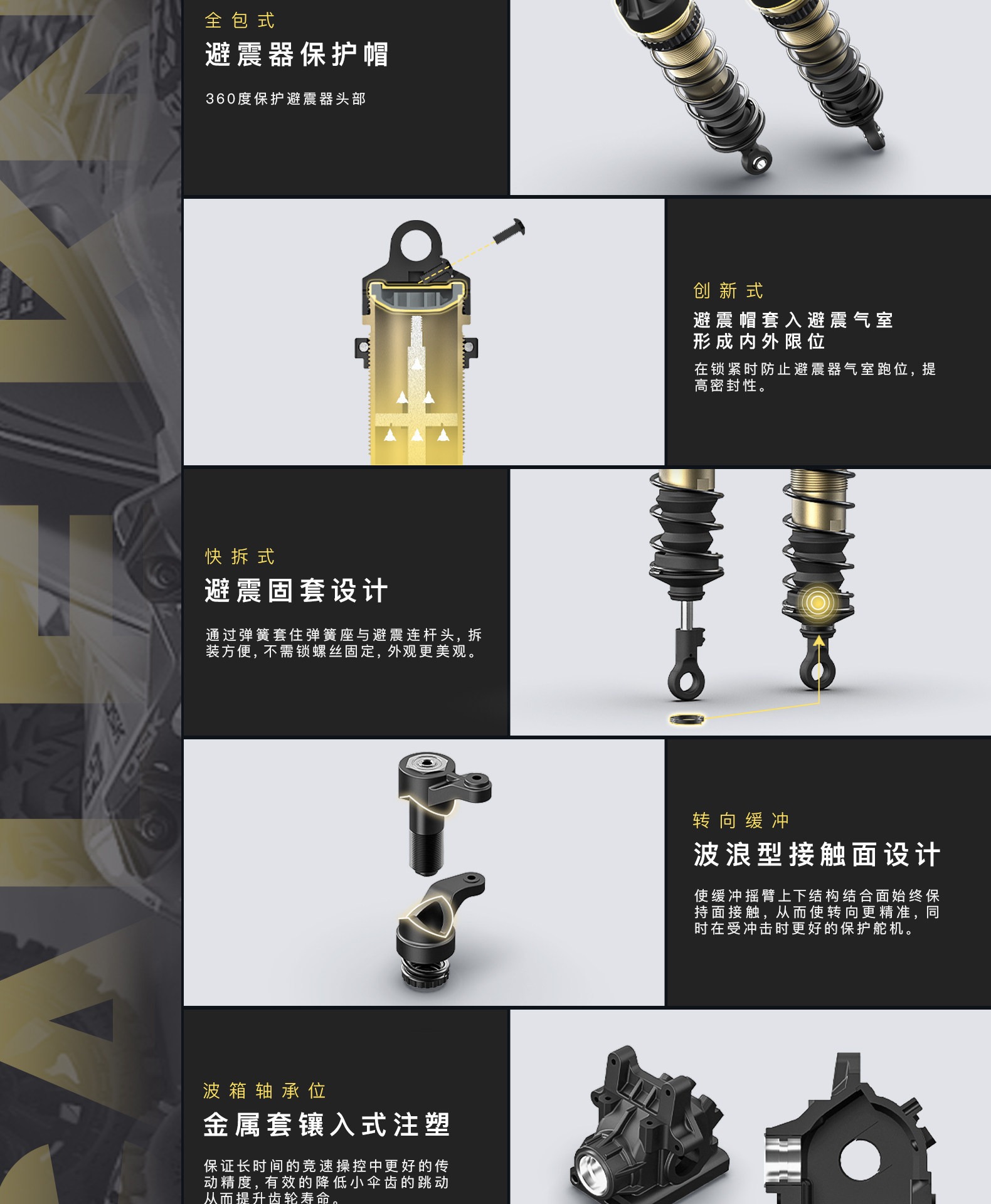雷拉洛DSK龙鳞骑士1/8电越无刷6S动力竞赛级专业电越BUGGY遥控车