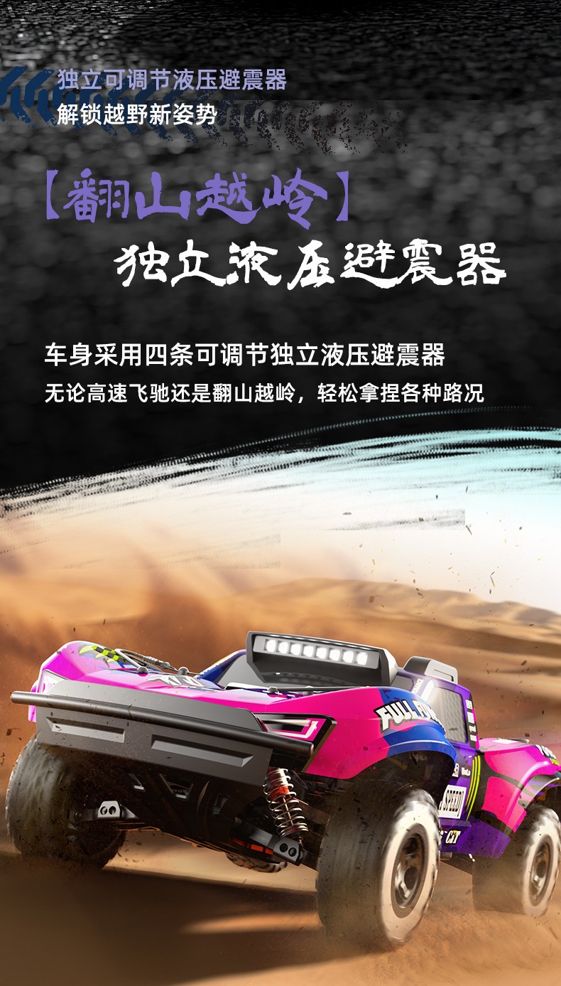 JJRC仿真全比例高速遥控赛车避震耐摔全地形遥控越野车成人玩具