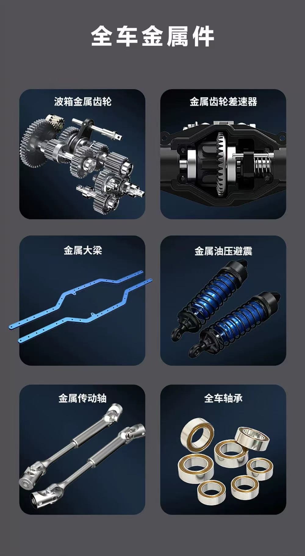 美嘉欣H8E H8H无刷电动四驱攀爬车越野遥控车1/8高低速差速FOC车