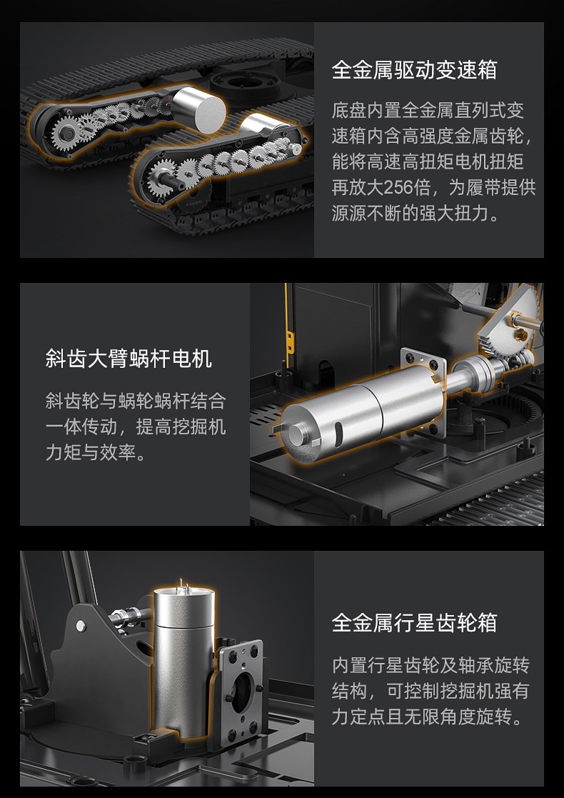 1/14双鹰挖掘机模型E010电动丝杆遥控工程车男孩玩具全合金挖土机