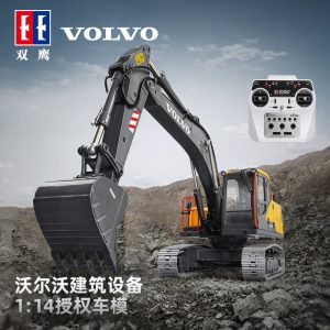 1/14双鹰挖掘机模型E010电动丝杆遥控工程车男孩玩具全合金挖土机