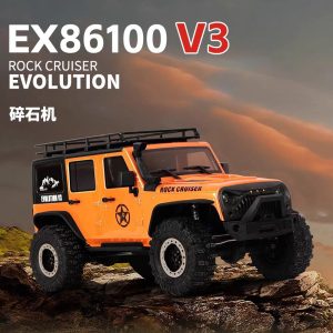1/10 电动越野攀爬车EX86100V3 遥控越野车碎石机RC四驱车模型
