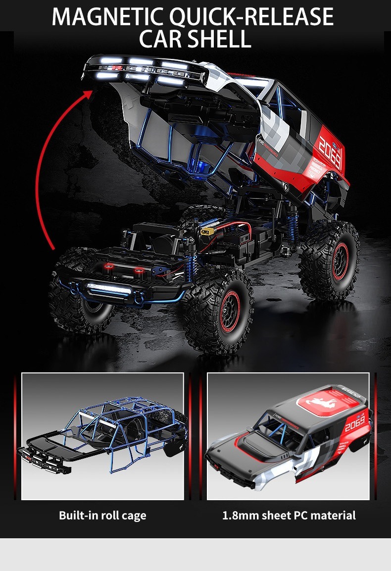 MJX跨境新品H8P全比例1:8攀爬车2.4G四驱越野遥控车RC车模型