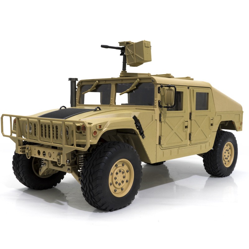 军用卡车1/10仿真模型4*4军卡P408恒冠悍马越野RC高档遥控车声光