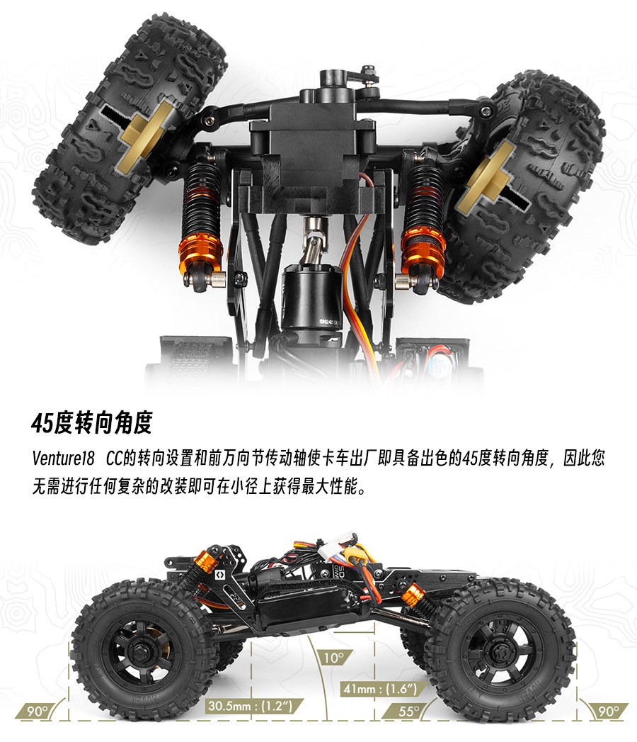 HPI 1/18 VENTURE18 CCVERSIONS 4WD RTR仿真RC遥控模型车 160808