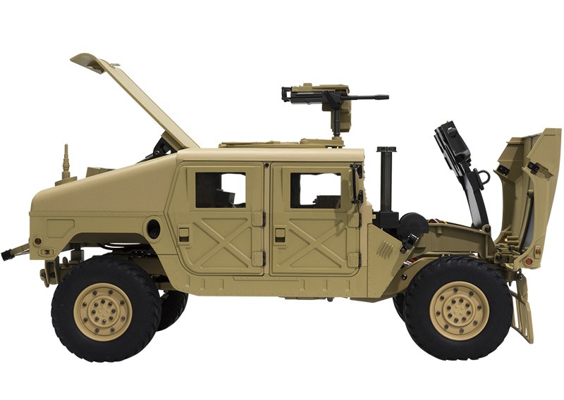 军用卡车1/10仿真模型4*4军卡P408恒冠悍马越野RC高档遥控车声光
