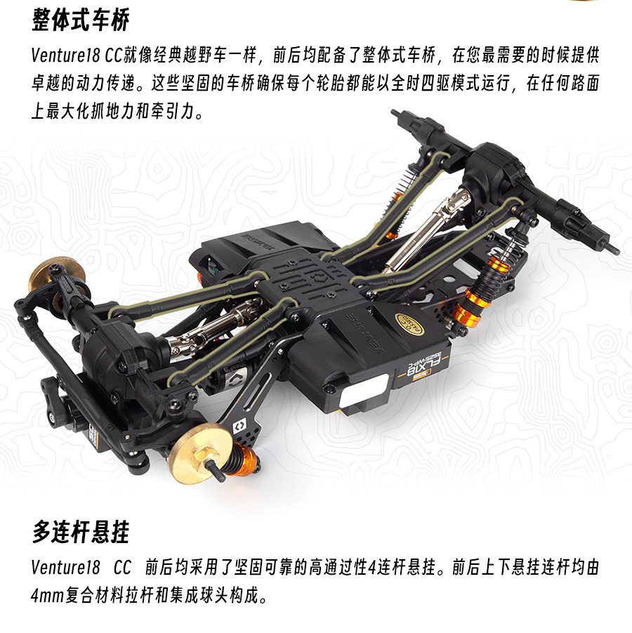 HPI 1/18 VENTURE18 CCVERSIONS 4WD RTR仿真RC遥控模型车 160808