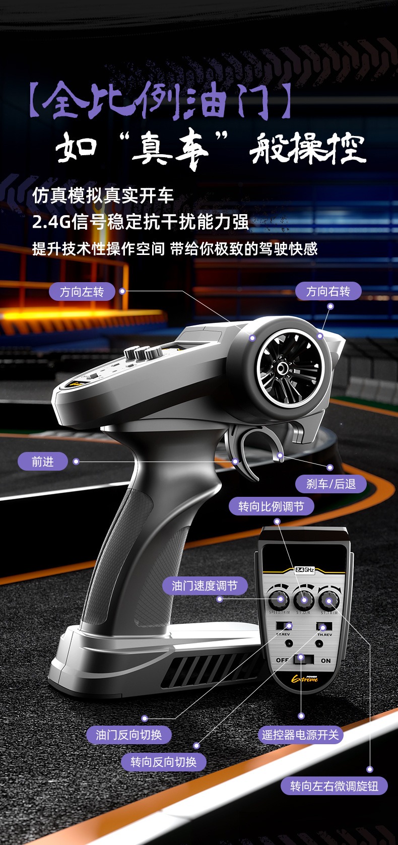 JJRC仿真全比例高速遥控赛车避震耐摔全地形遥控越野车成人玩具