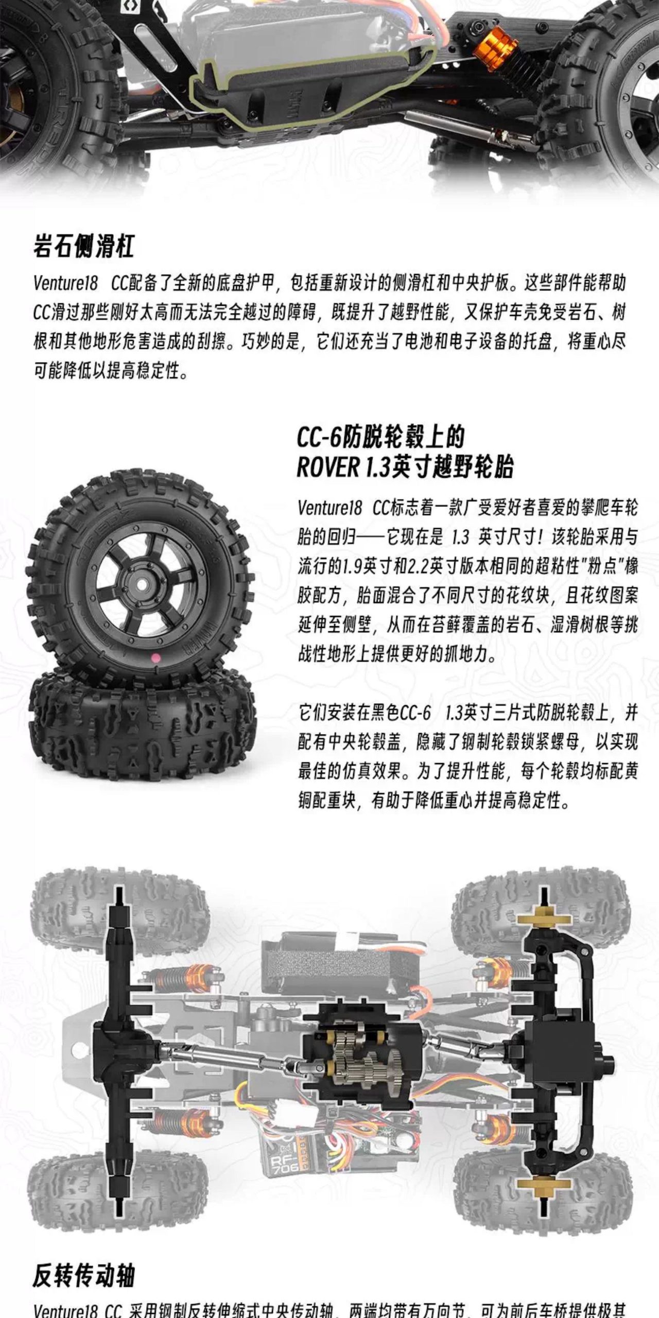 HPI 1/18 VENTURE18 CC FLUX 无刷RC遥控电动四驱攀爬车越野车