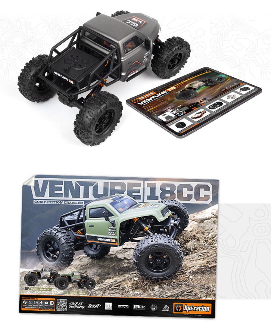 HPI 1/18 VENTURE18 CCVERSIONS 4WD RTR仿真RC遥控模型车 160808