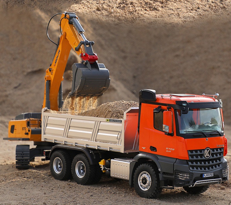 卡勃力特1::14遥控自卸车K5702自卸泥头工程车模型6x6丝杆举升