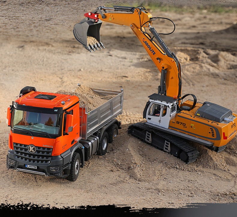 卡勃力特1::14遥控自卸车K5702自卸泥头工程车模型6x6丝杆举升