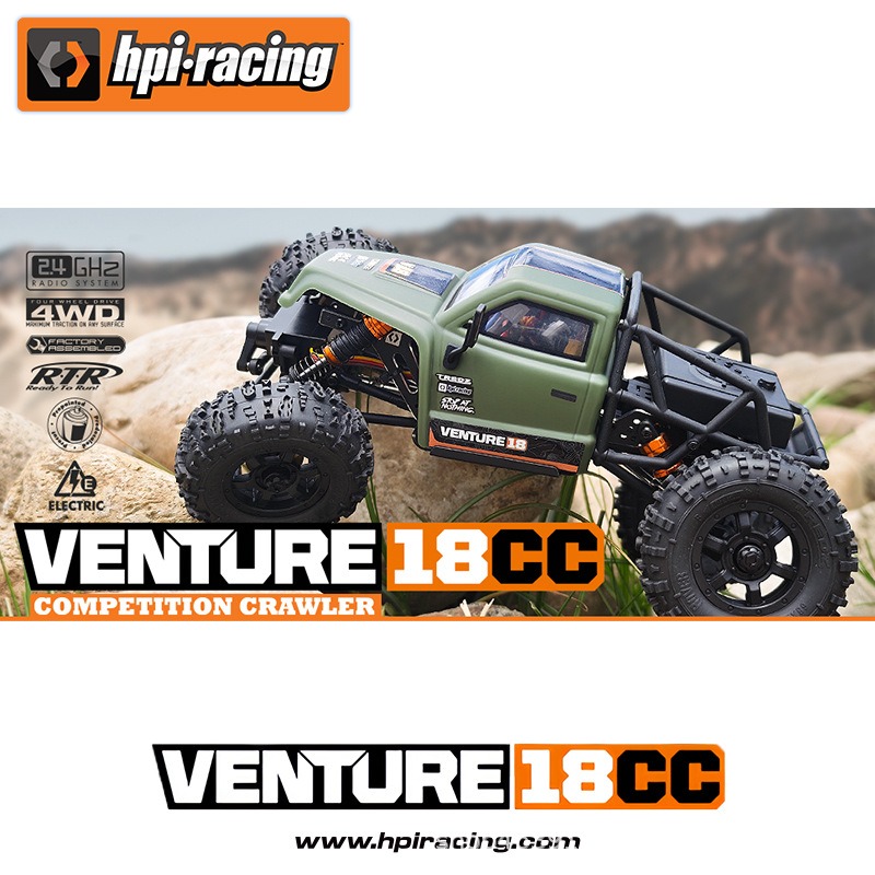 HPI 1/18 VENTURE18 CC FLUX 无刷RC遥控电动四驱攀爬车越野车