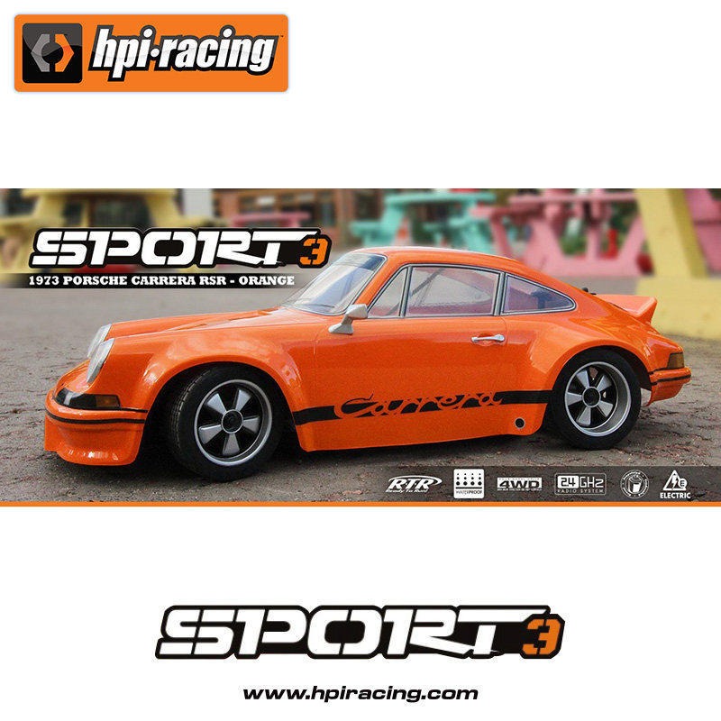 HPI SPORT 3仿真1973 Porsche Carrera保时捷遥控电动漂移车房车