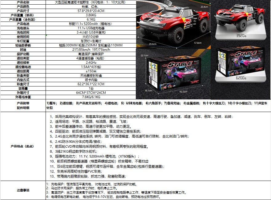 JJRC仿真全比例高速遥控赛车避震耐摔全地形遥控越野车成人玩具