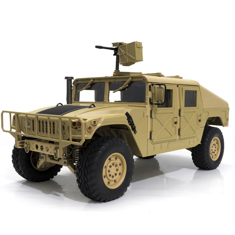 军用卡车1/10仿真模型4*4军卡P408恒冠悍马越野RC高档遥控车声光